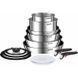 Набор посуды Tefal Ingenio Emotion, 13пр., нержавеющая сталь, стекло, пластик, бакелит, серебристый