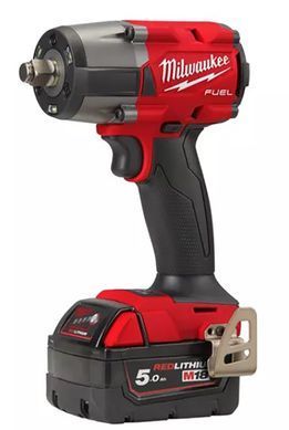 Гайкокрут акумуляторний безщітковий MILWAUKEE 1/2" (881 Нм) M18 FMTIW2F12-502X, з фрикційним кільцем, (+ заряд.пристрій, 2 акуму