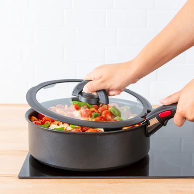 Крышка Tefal Ingenio 20см, стекло, силикон, прозрачно-черный