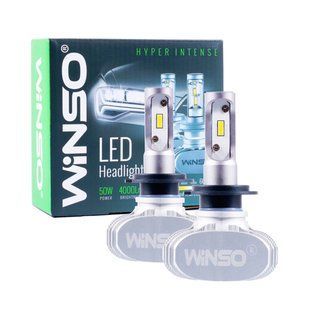 Автолампа LED Winso H7 12/24V 6000К 4000Lm 50W CSP Cree Chip 19х19, 2шт