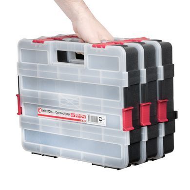 Пластиковий органайзер для інструментів&nbsp;14.5" 375*290*67 мм INTERTOOL BX-4021