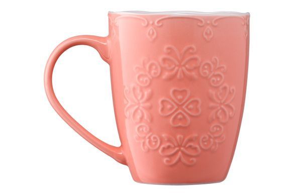 Чашка Ardesto Barocco, 330 мл, розовая, фарфор
