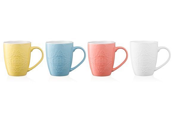 Чашка Ardesto Barocco, 330 мл, розовая, фарфор