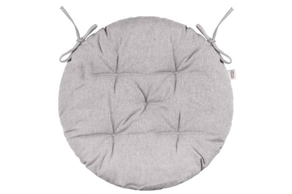 Подушка для стула Ardesto Oliver, серый, D-40см, 100% хлопок (нап.холоф.50% пп 50%)