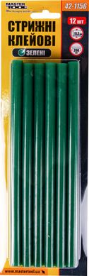 Стрижні клейові MASTERTOOL 11.2х200 мм 12 шт зелені 42-1156