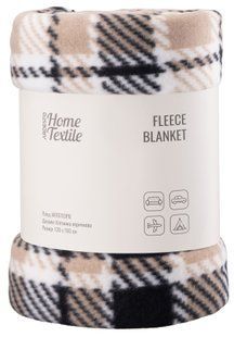 Плед Ardesto Fleece, 130x160см, 100% поліестер, клітинка, коричневий