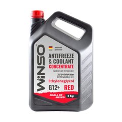 Антифриз Winso Antifreeze & Coolant Red (красный) концентрат G12+, 5кг