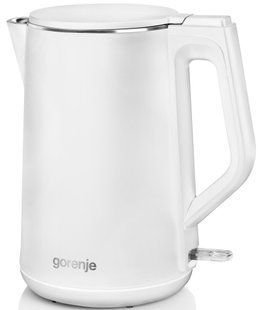 Електрочайник Gorenje, 1,5л, пластик, матовий, білий