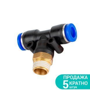 Штуцер цанговий (Т-подібний) &Oslash;10мм МТ 3/8" SIGMA (7027421)