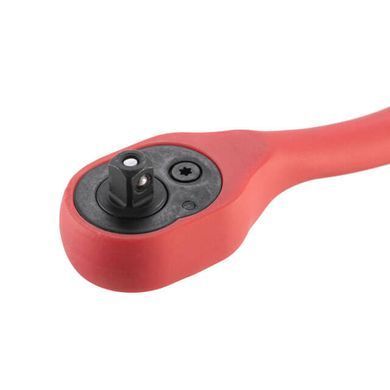 Рукоятка с храповым механизмом на 72 зуба 1/4" изогнутая Cr-V&nbsp;(Professional) INTERTOOL HT-2107