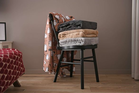 Плед Ardesto Flannel, 160х200см, клітинка сіра, 100% поліестер