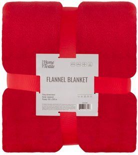 Плед ARDESTO Flannel 160х200см, 100% полиэстер, красный.