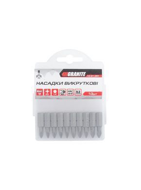 Насадки викруткові GRANITE РZ1х25 мм S2 10 шт 10-91-251