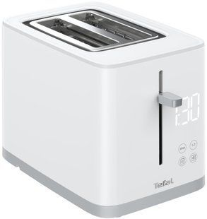 Тостер Tefal Sense 850Вт, LED дисплей, метал/пластик, білий