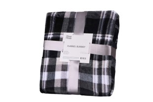 Плед Ardesto Flannel, 200х220см, клітинка сіра, 100% поліестер