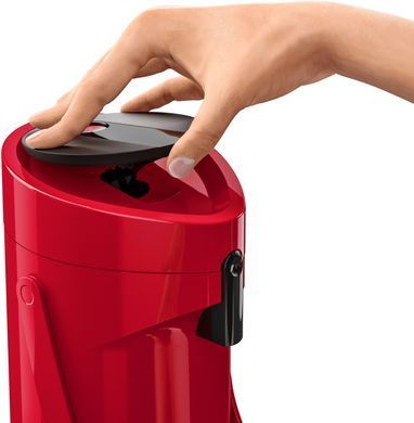 Термос Tefal Ponza Pump, 1.9л, пластик, скло, червоний