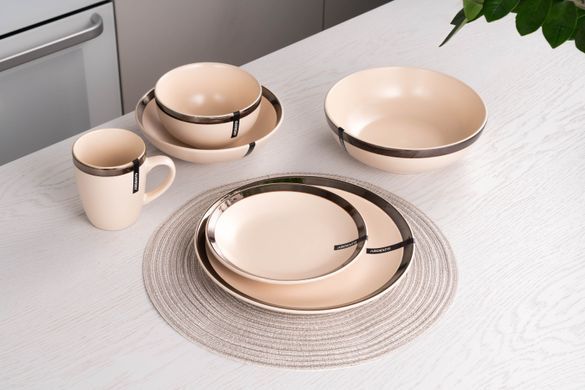 Тарілка супова Ardesto Liguria Cream, 20см, кераміка, кремовий