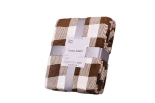 Плед Ardesto Flannel, 160х200см, клітинка беж, 100% поліестер