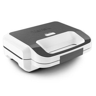 Мультимейкер Tefal Snack XL 850Вт, тефлон, 3 пластини, корпус-пластик, біло-чорний