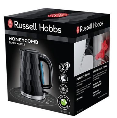 Електрочайник Russell Hobbs Honeycomb, 1.7л, пластик , чорний