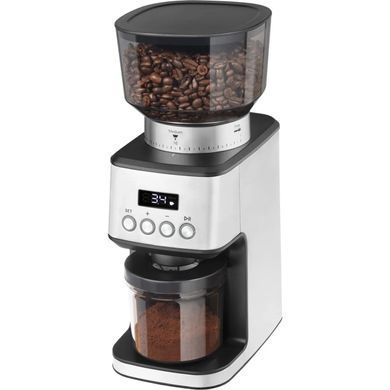 Кофемолка Catler жернова, 180Вт, объем зерен-250г, 31 ступ.помола, металл, серебристый