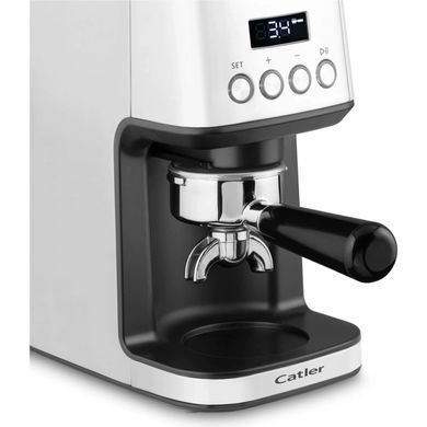 Кофемолка Catler жернова, 180Вт, объем зерен-250г, 31 ступ.помола, металл, серебристый
