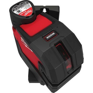 Нивелир линейно-точечный лазерный аккумуляторный 4 точечный MILWAUKEE, M12 CLL4P-301C зеленый луч (зарядное устройство С12 С, 1 аккумулятор М12 В3 3Ач, аксессуары, кейс)