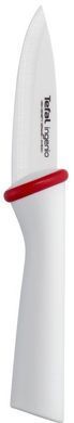 Кухонный нож для чистки овощей Tefal Ingenio Ceramic White, длина лезвия 8 см, керамика, чехол