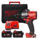 Дриль-шуруповерт з ударом акумуляторний безщітковий MILWAUKEE, M18 FPD3-502X, 158Нм (зарядний пристрій М12-18 FC, 2 акумулятори