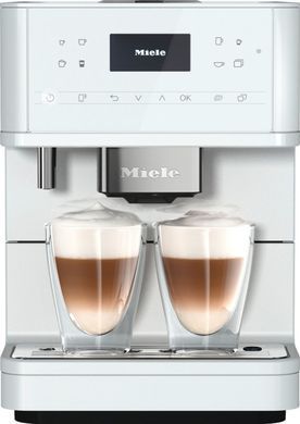 Кофемашина Miele CM 6160, 1,8л, зерно+молотая, автомат.капуч, авторецептов-19, белый