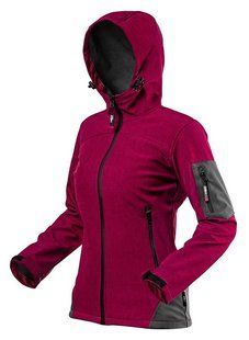 Куртка рабочая NEO Softshell Woman Line, размер L(40), легкая, водонепроницаемая, ветронепродуваемая, дышащая, внутренняя подкладка флис, красная