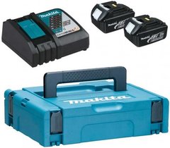 Набор аккумуляторов + зарядное устройство для Makita 197952-5, LX BL1830 x 2шт (18В, 3Ач) + DC18RC, кейс Makpac1