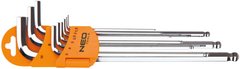 Ключи шестигранные NEO, 1.5-10 мм, набор 9 шт.