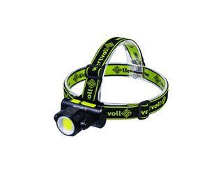 Фонарь налобный двухсторонний WERTVOLL 4 режима СREE LED/COB LED IP44 Li-ion 1200 mAh/t 8000 K/130 lum ABS 75х79х38 мм RX-8012