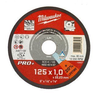 Диск відрізний по металу MILWAUKEE, SCS 41/125х1 PRO+, діаметр 125мм