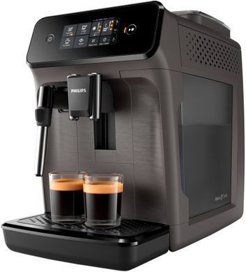 Кофемашина Philips Series 1200 1.8л, зерно, ручной капучинатор, авторецептов - 2, черный