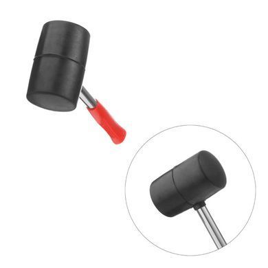 Киянка резиновая 680 г,&nbsp;80 мм, черная резина, метал. ручка INTERTOOL HT-0232