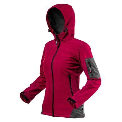 Куртка рабочая NEO Softshell Woman Line, размер L(40), легкая, водонепроницаемая, ветронепродуваемая, дышащая, внутренняя подкладка флис, красная