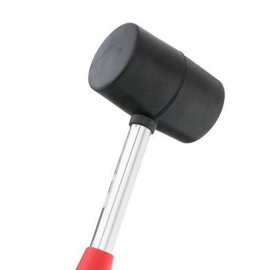 Киянка резиновая 450 г,&nbsp;65 мм, черная резина, металлич. ручка INTERTOOL HT-0231
