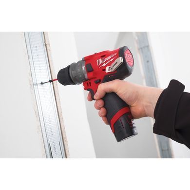 Дриль-шурупокрут з ударом акумуляторний MILWAUKEE, M12 FPDX-0, 37Нм (каркас), картонне пакування