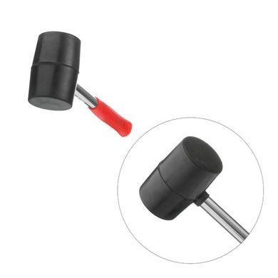 Киянка резиновая 450 г,&nbsp;65 мм, черная резина, металлич. ручка INTERTOOL HT-0231