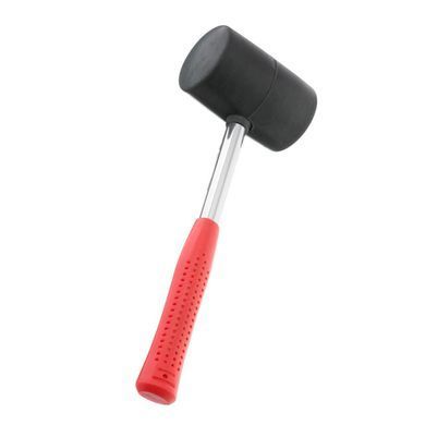 Киянка резиновая 680 г,&nbsp;80 мм, черная резина, метал. ручка INTERTOOL HT-0232