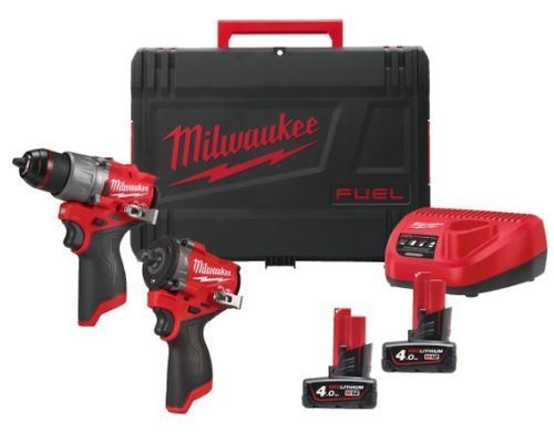 Набор из двух инструментов бесщеточных аккумуляторных MILWAUKEE (арт.9494300008 аккумуляторная ударная дрель M12 FPD2-402X, арт.9494300009