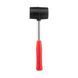 Киянка резиновая 450 г, 65 мм, черная резина, металлич. ручка INTERTOOL HT-0231