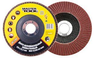 Диск шліфувальний пелюстковий MASTERTOOL Т27 зерно 40 125х22 мм 08-2204