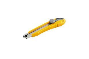 Нож MASTERTOOL 18 мм ABS пластик с металлической направляющей винтовой замок 3 лезвия 17-0102