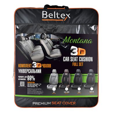 Комплект, 3D чехлы для сидений BELTEX Montana, black-red