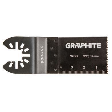 Полотно пилочное для многофункционального инструмента GRAPHITE, HSS, по металлу, ширина лезвия 34 мм.