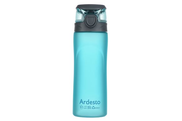 Пляшка для води Ardesto 600 мл, блакитна, пластик