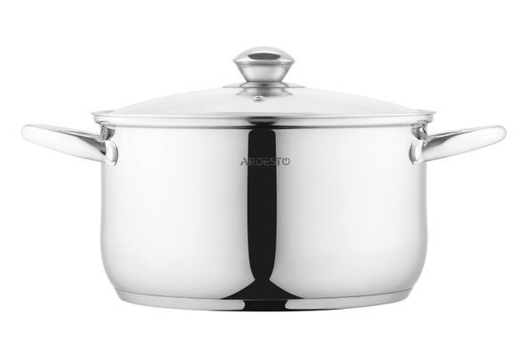 Кастрюля со стеклянной крышкой Ardesto Gemini Gourmet Spoleto, 5.8л, нержавеющая сталь